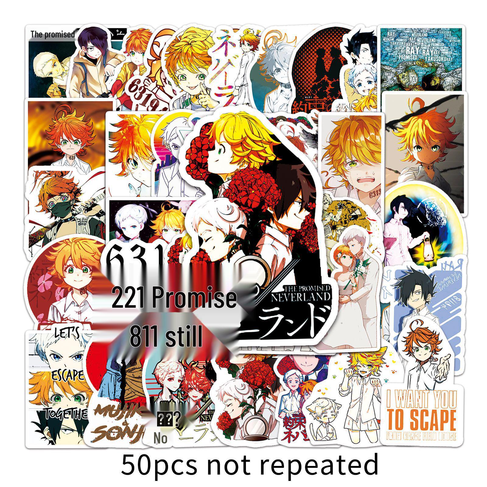 50 Anime Dream Island Cartoon Stickers for Notebooks, Luggage & Pencil Cases