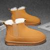 New Men's Classic Winter Fashion Cotton Shoes Low-cut  Short Mid-calf Casual Ssnow  Boots