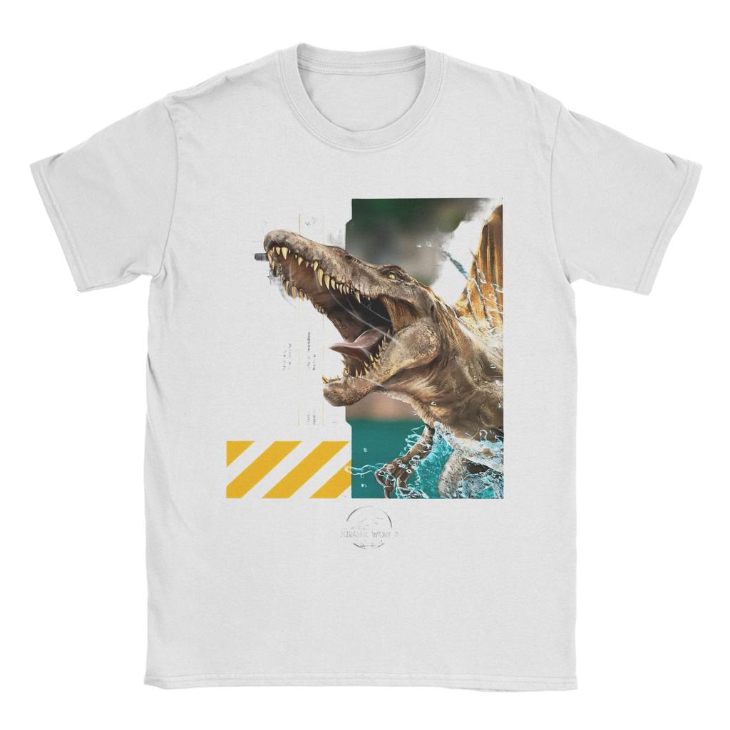 Jurassic Park Dinosaur World T Shirts Men's  Pure Cotton Casual T-Shirts Crew Neck  Tee Shirt Short Sleeve Clothes Classic