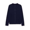 2026 Spring European Style Women's High Neck Long Sleeve Knit Cardigan