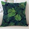 Exotic Tropical Leaves and Flowers Double-sided Printed pillow cover Short plush Suitable living rooms sofas throw cushion cover