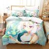 Anime Princess Connect ReDive Bedding Set Boys Girls Twin Queen Size Duvet Cover Pillowcase Bed Kids Adult Home Textileextile