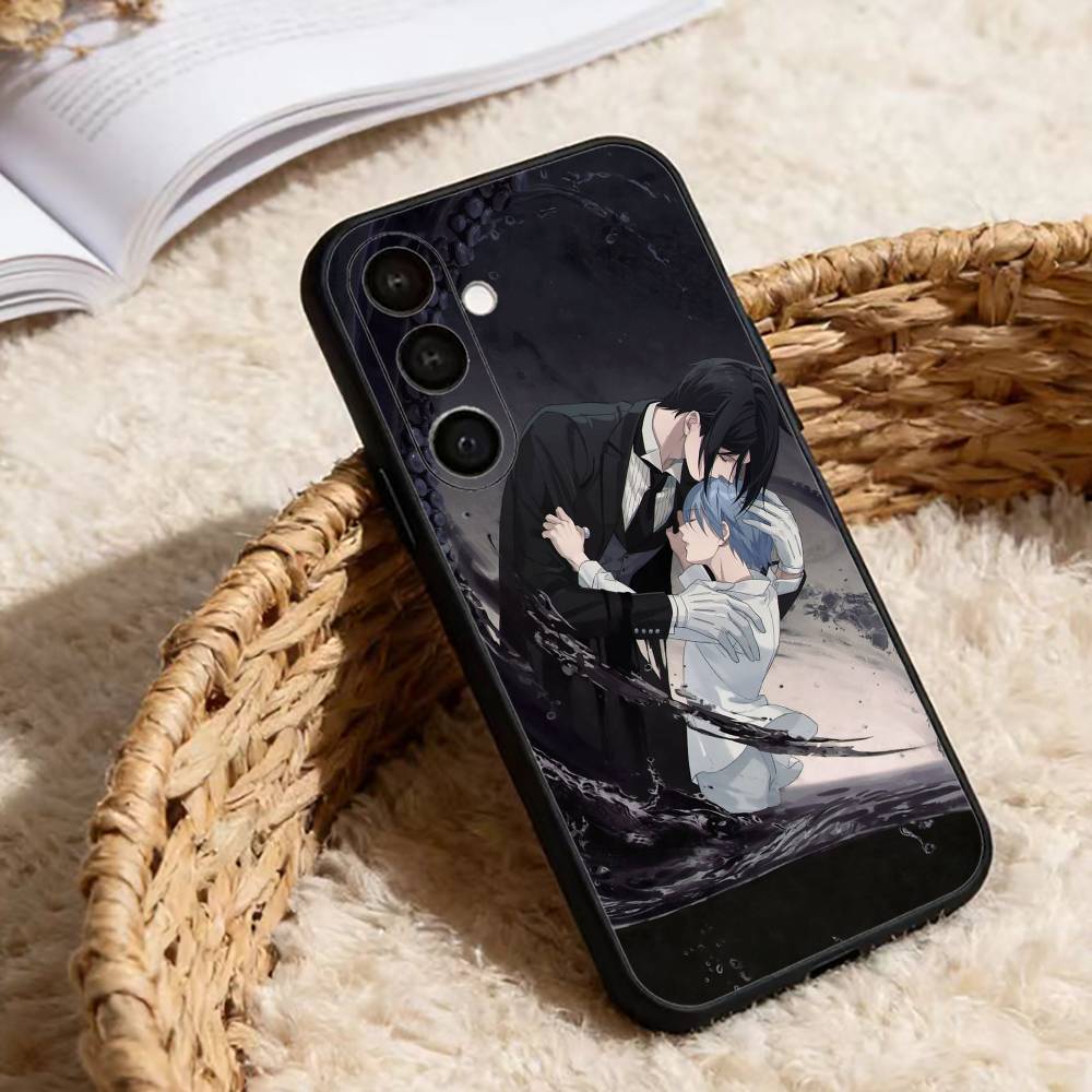 Schwarze B-Butler Anime Sebastian Handyhülle Für Samsung Galaxy A91,80,73,72 ,71,53,52,32 ,31,22,21s,20,Weiche Schwarze Hülle