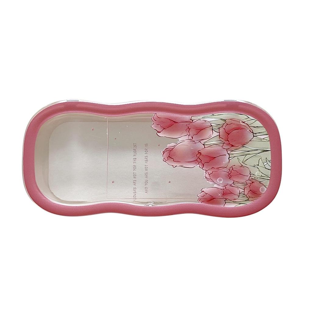 Minimalist Floral Bow Wavy Eyeglass Case,Creative Personalized Glasses Storage Box, Butterfly Kitty Eyewear Holder For Students