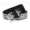 European and American square bead rivet belt, metal pyramid belt, men's and women's belt, punk hardware jeans belt