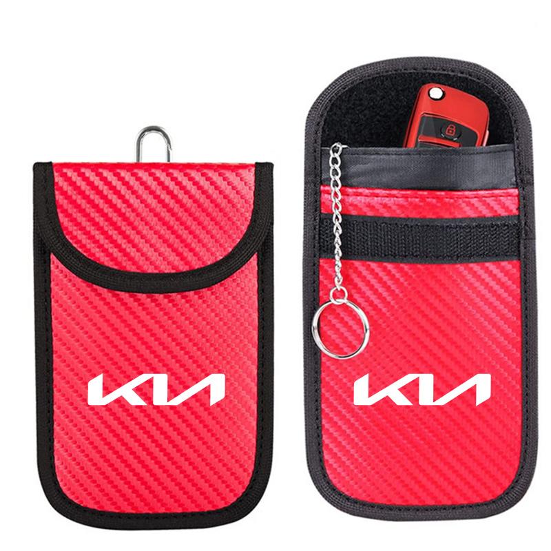 Car Key Case Signal Blocker Bag RFID Shielding Pocket For Kia Rio Ceed Sportage Cerato Soul Sorento Picanto Optima Accessories wvkzl55