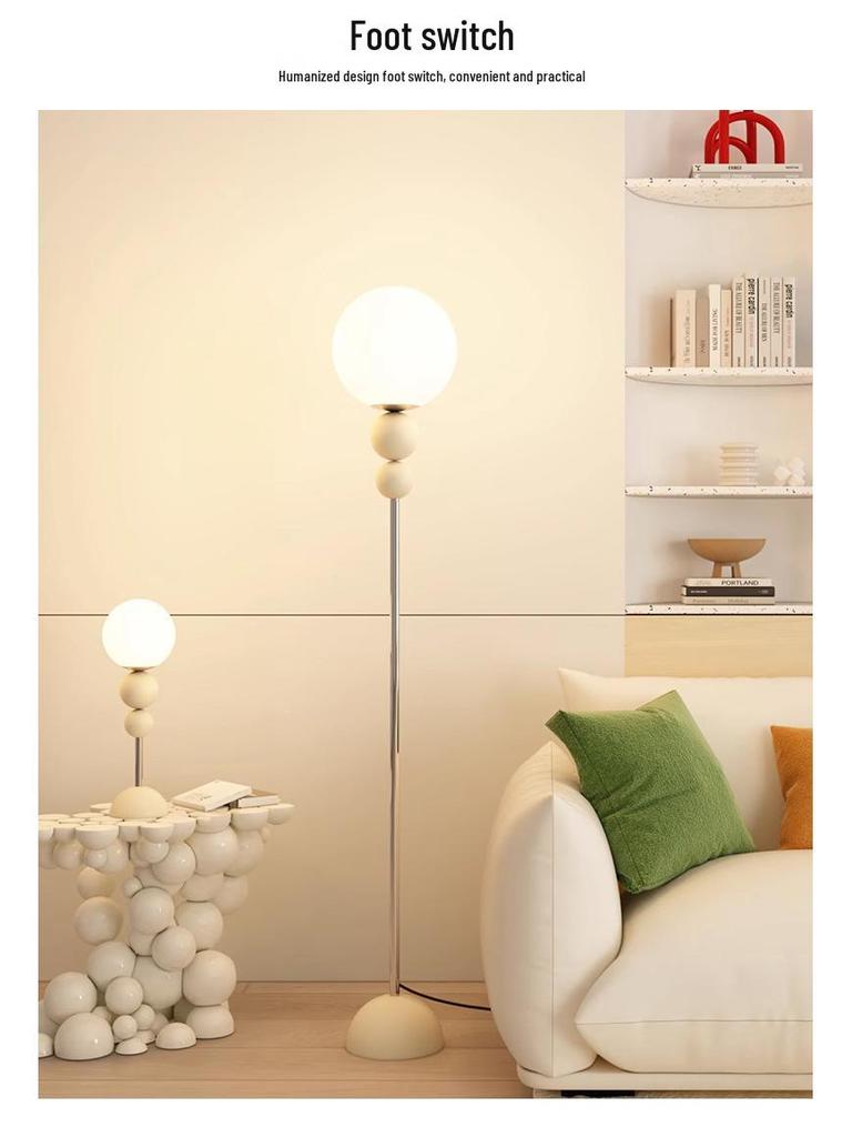 Luxury Minimalist Cream Floor Lamp for Living Room and Bedroom