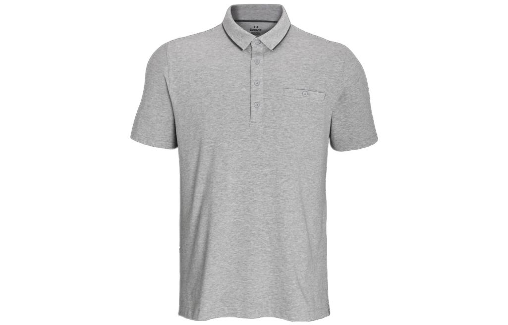 Under Armour Polo Shirts Men s Gray Polo Collar Moderate Straight Fit 1377363-011 XL