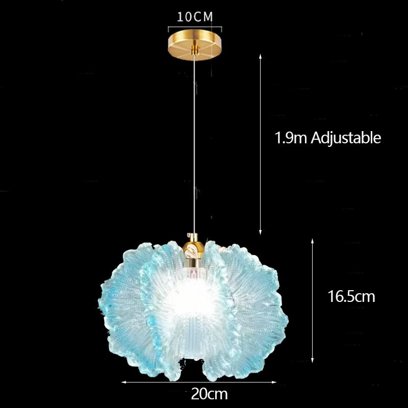Xiaomi Nordic French Cream-style Long Line Chandelier Bedroom Bedside Lamp Dining Room Chandelier Acrylic Flower Warm Atmosphere Lamp