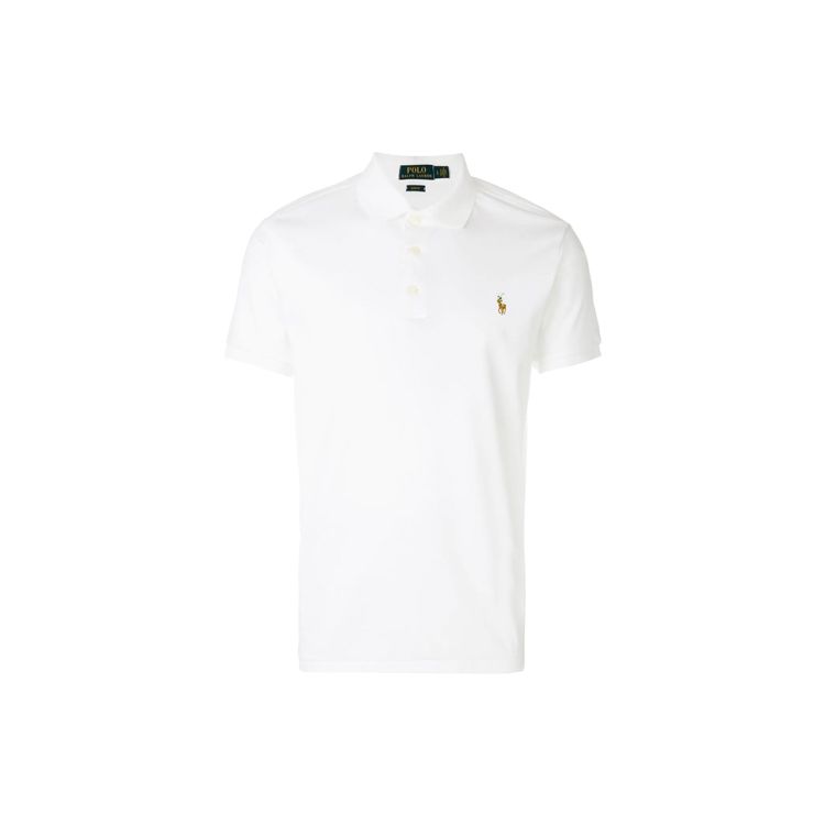 

Polo Ralph Lauren SS22 Логотип Вышитый Однотонный Короткий Рукав Поло Рубашка Мужская Топы Белый 710685514-001 S