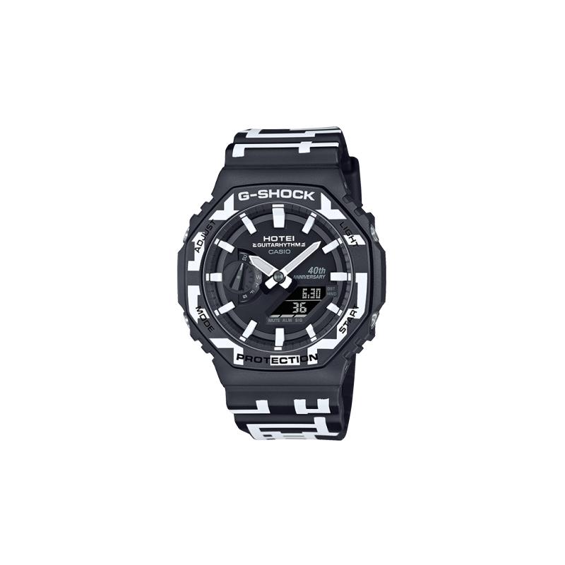

Casio LCD/Pointer Dual Display Series Waterproof and Shockproof LED Lighting Quartz Movement Resin Strap Japanese and Korean Watch GA-2100HT-1AER чёрный