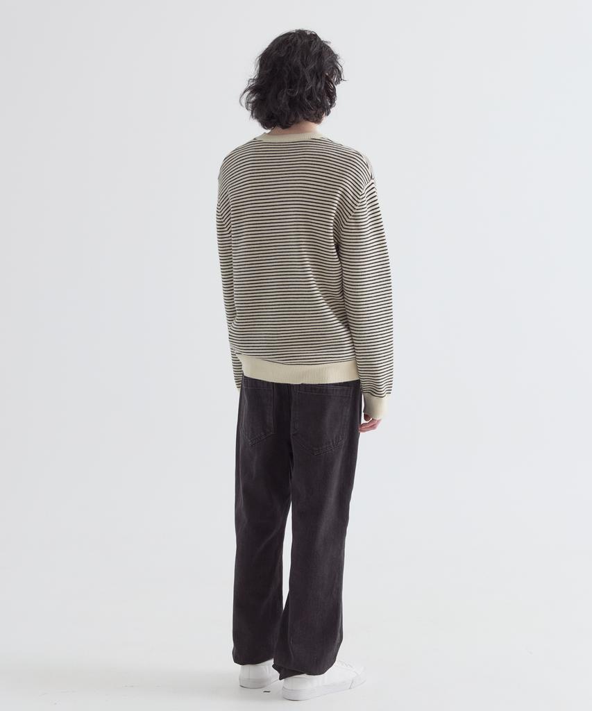 EZIO Aube Stripe Round Knit_Ivory