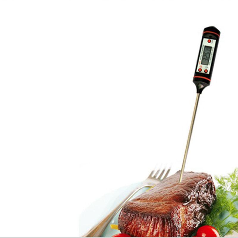 Digital LCD Meat Thermometer Cooking Food Home Indoor Kitchen BBQ Probe Water Milk Oil Liquid Oven Test Thermometer Digital