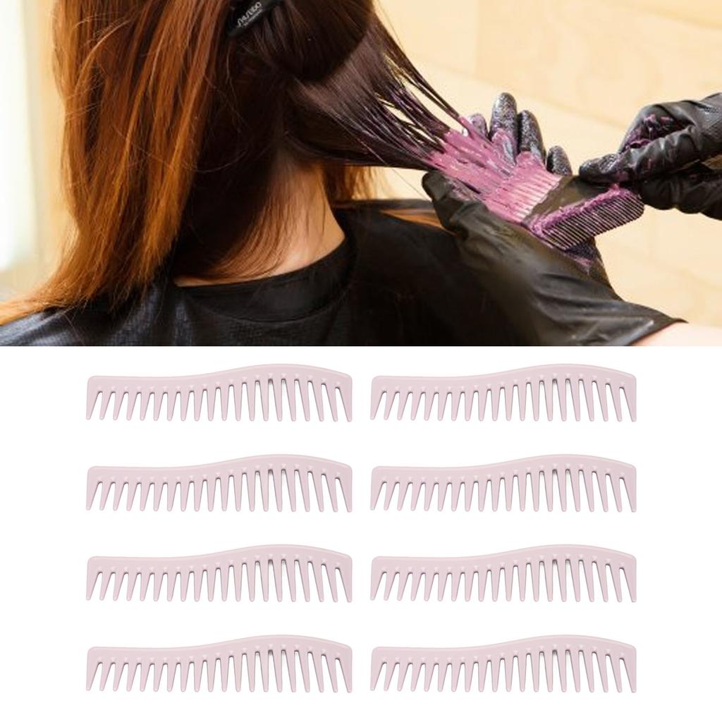 8pcs Wide Tooth Comb ABS Hair Detangling Comb Portable Compact No Handle Shampoo Styling Comb for Ho