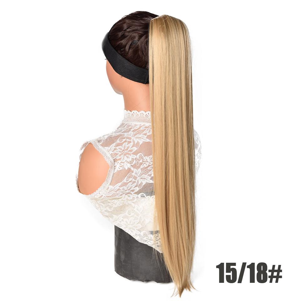 

WTB Длинный хвост Синтетический парик Женские натуральные прямые волосы Удлиненный хвост Повседневный высокий хвост Эластичный парик с косой 70CM