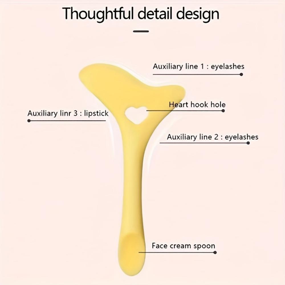 Silicone Eyeliner & Eyeshadow Stencil - Reusable, Smoky Eye Makeup Guide With Cat Shape Design For Quick Application