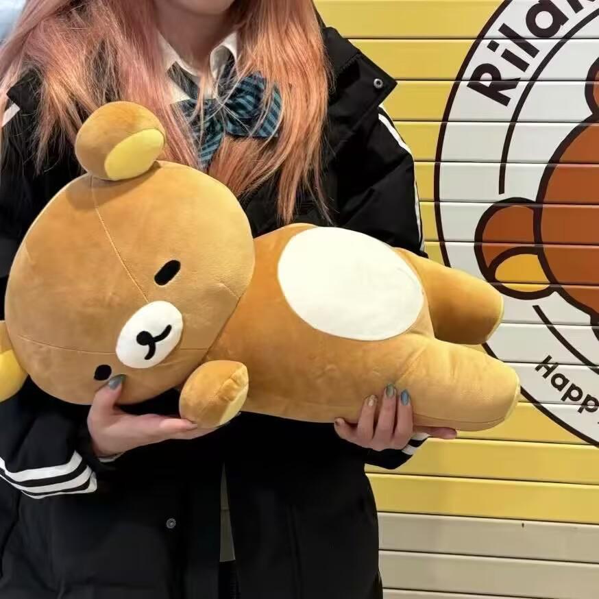 Large Rilakkuma Brother and Sister Bear Plush Dolls - Perfect for Sofa, Bed, or Birthday Gift