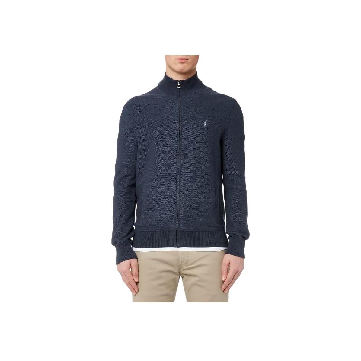 

Polo Ralph Lauren FW23 Вязаный свитер с длинным рукавом на молнии с вышитым логотипом пони Мужской свитер Темно-синий 710692706-002 S