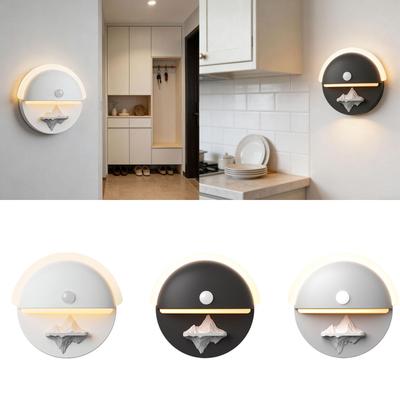LED Night Light with Motion Sensors Adjustable Brightness Dusk Lighting Wall Lamp for Hallway Bathroom Bedroom