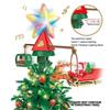 Battery Powered Christmas Electric Trains Toy with Light&Sound Xmas Rotating Christmas Star Decoration Railway Track Vehicle