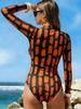 Costume da bagno intero a maniche lunghe da donna europeo e americano 2026 SPF35+