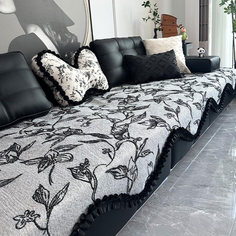 

Ретро французька подушка для дивана універсальна на всі сезони 2025 нова шкіряна диванна спеціальна накладка нековзна з відчуттям преміальності чохол тканина 45 * 45 pillow cover