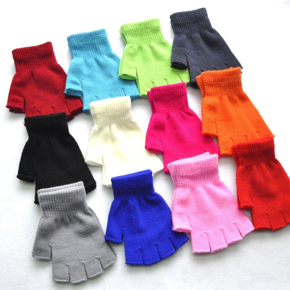 Erwachsene Winter Warme Gestrickte Halbfingerhandschuhe Männliche und Weibliche Studenten Reithalbfingerhandschuhe