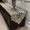 TV-Schrank Spitzentischläufer Stoff Europäischer Stil Couchtisch Tischdecke Leichter Luxus Schminktisch Tischläufer Schuhschrank Langes Staubschutz-Tuch