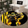 Transformer Bumblebee,Yellow Bee Robot Chair Mat Round Rug Office Carpet, Non Slip, Suitable for Living Rooms, Bedrooms Decor.1205012a