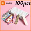 20/100pcs Colorful Mini Nail Files Double-Sided Printed Nail Art File Manicure Tools for Home Salon Buffing Polishing Strips