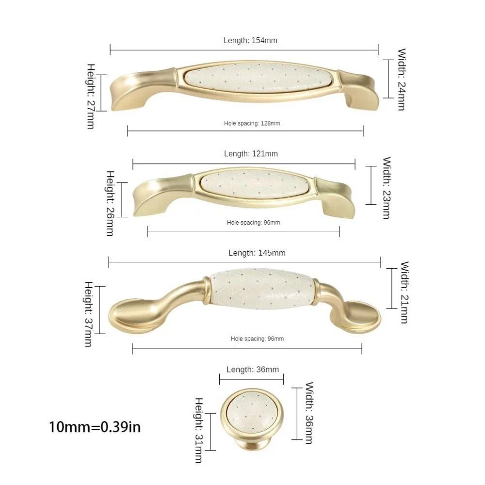 Vintage Furniture Handle Wear Resistant Drawer Knobs Durable Wardrobe Door Pulls  Shoe Cabinet