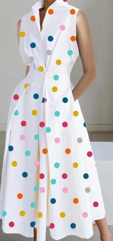 Women's Sleeveless Plus Size Casual Women's Clothing, Fashionable Loose And Large Swing Dress