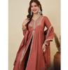 Women Designer Embroidered Anarkali Kurta, Bottom & Dupatta Set