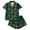 Women's Short Sleeve Shorts Set Milk Silk Brushed Fabric Two Piece Loungewear Outfit