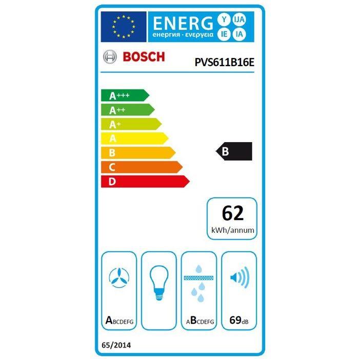 Plită cu inducție cu aspirație Bosch 60cm 4 zone 7400w negru - PVS611B16E