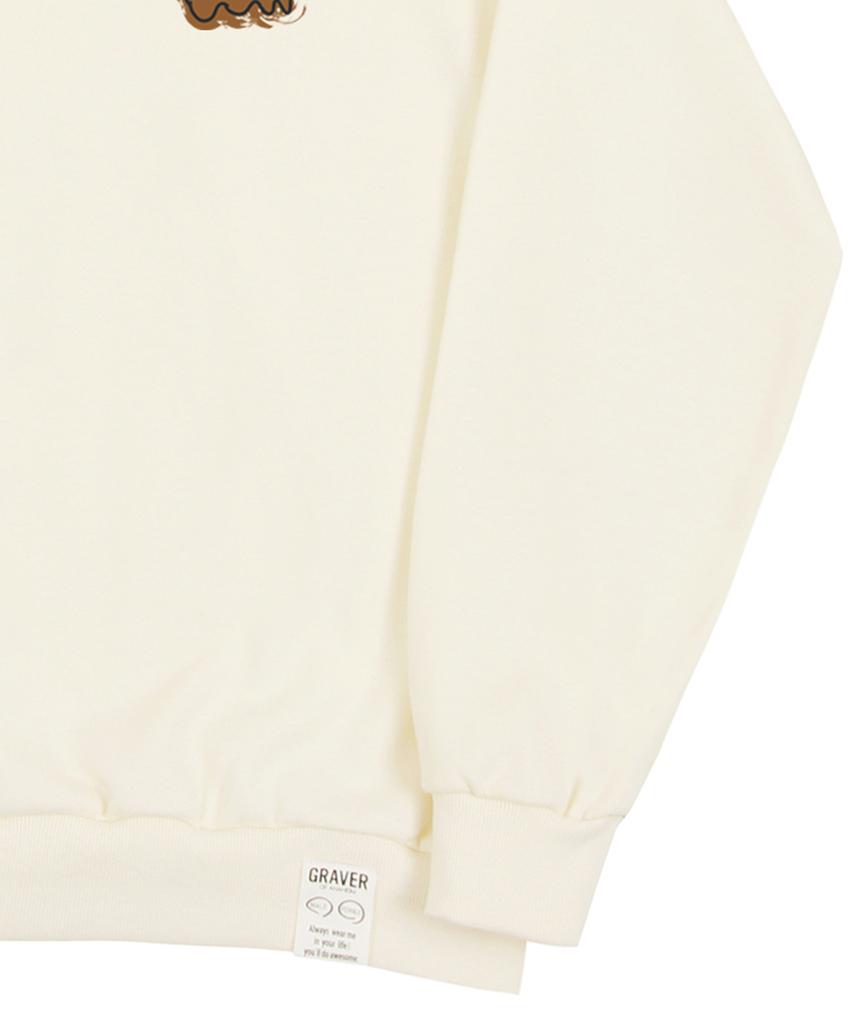 GRAVER [Unisex] Fast Horse Sweatshirt_Cream