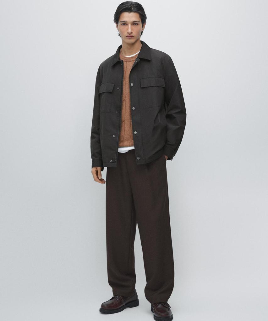 Massimo Dutti Pocket Detail Water-Repellent Overshirt