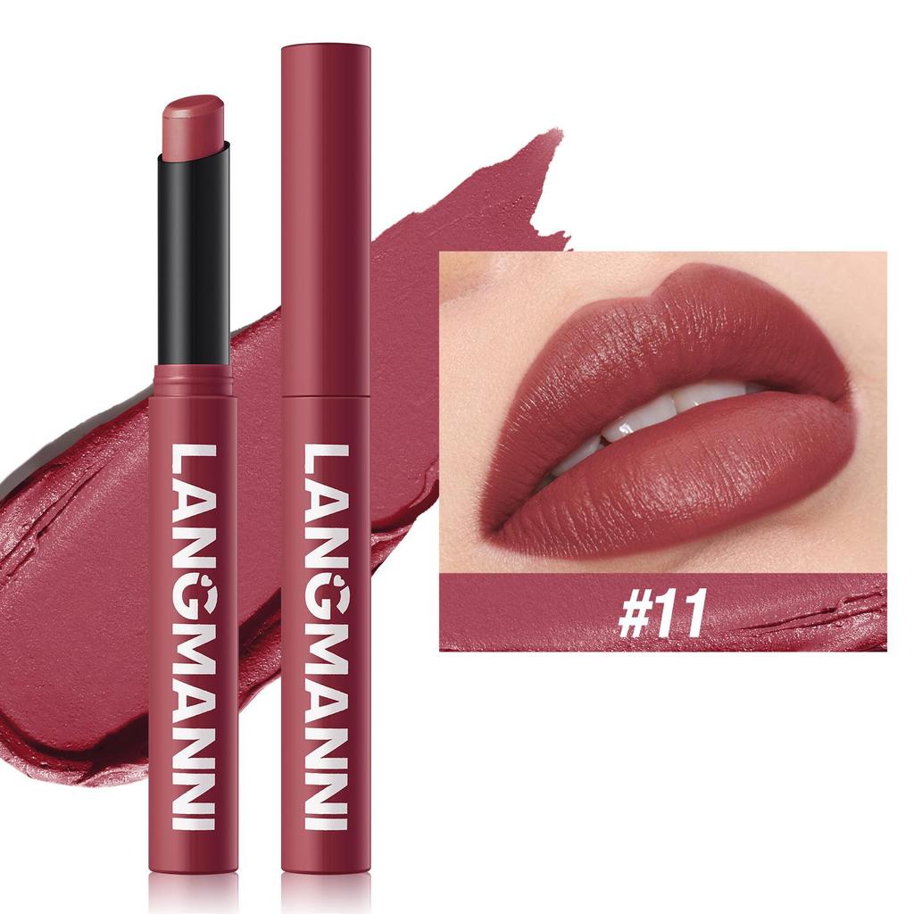 Nový rotujúci zamatový matný rúž Dlhotrvajúci vodeodolný rúž Nepriľnavý Cup Stain Tint Kozmetika Ceruzka Liner Makeup