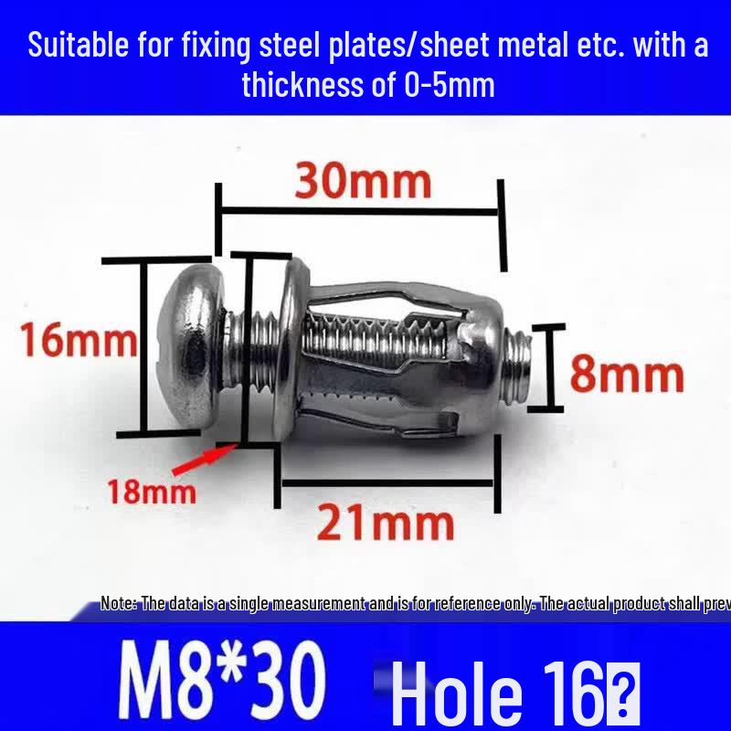 Yonggu M8x30 Stainless Steel Expansion Screw