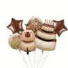 6pcs Capybara Balloons Happy Birthday Balloon Set, Capybara and Star | Suitable for Animal Theme Party, Birthday Party Supplies