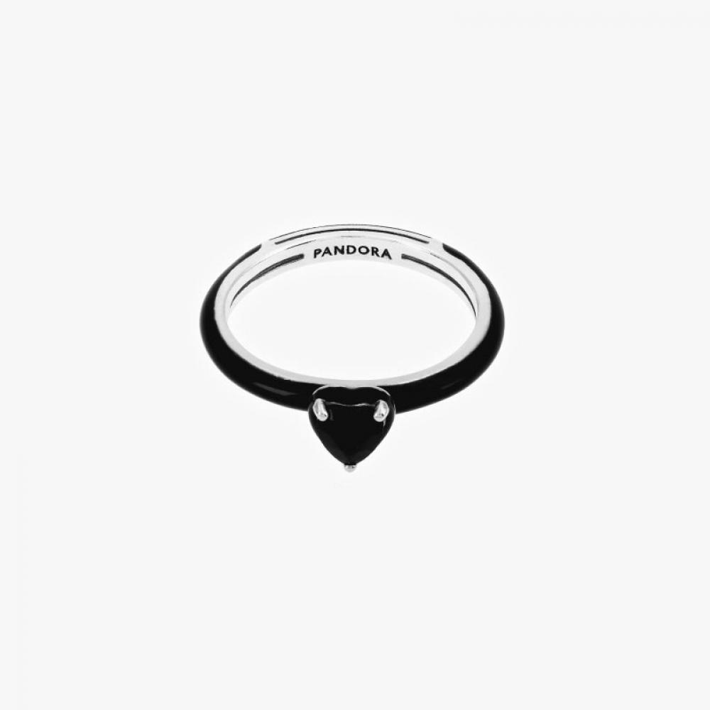 Pandora 193088c01 Pandora Me Black Shakra Heart Silver Ring