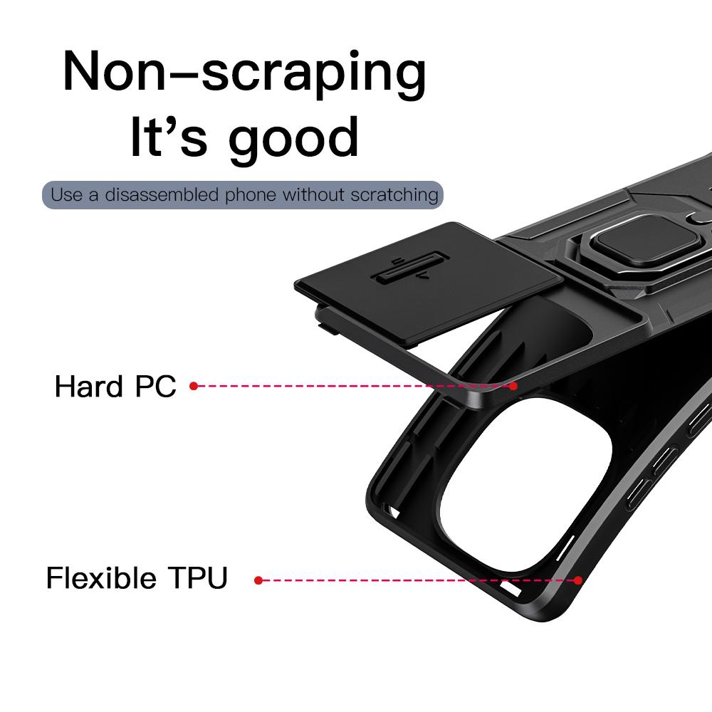 KEYSION Shockproof Armor Case for for IQOO Z10 Turbo Pro 5G Slide Camera Protection Ring Stand Phone Cover for IQOO Z10 Turbo 5G