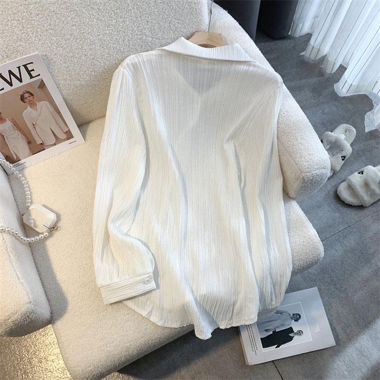 Shirt for Women Summer Oversize Cotton Loose Blouse Casual Long Sleeve Pullover Soft Loose Shirt Top