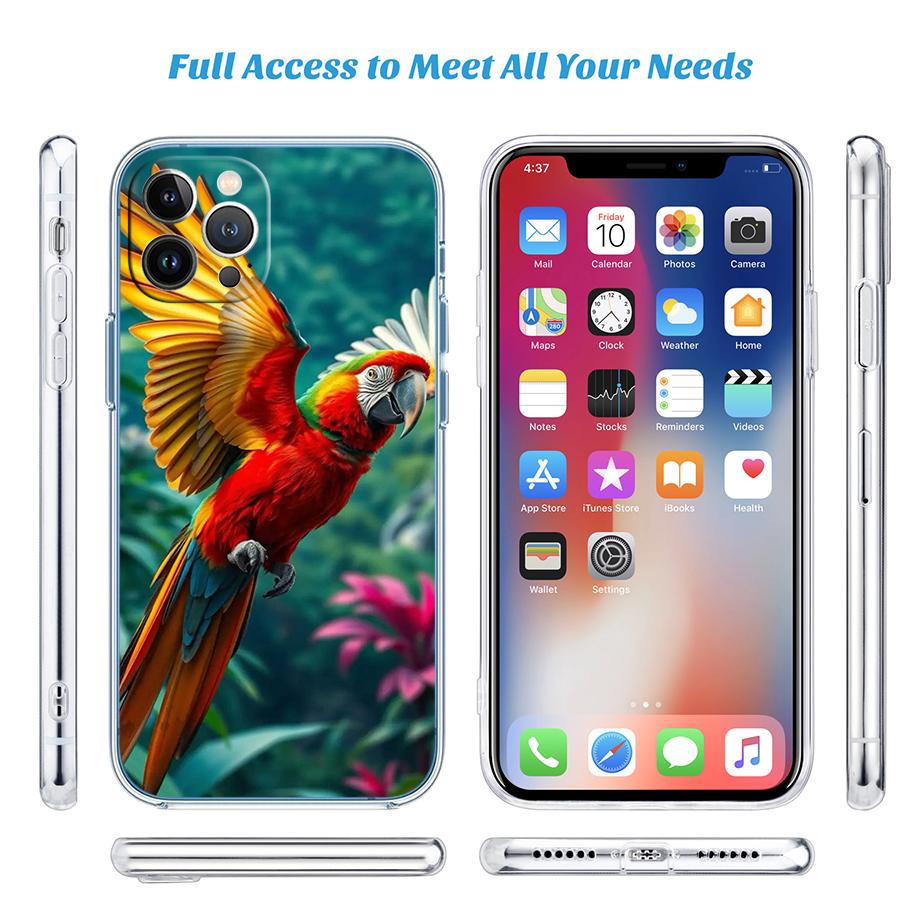 Parrot Bird Phone Case for Motorola Moto G10 G20 G30 G31 G32 G34 G35 G41 G42 G50 G51 G52 G55 G60 G60S G62 G71 G72 G75