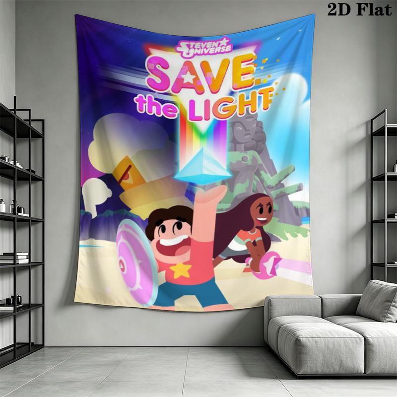 Steven Universe Wall Tapestry Aesthetic Wall Hanging Printed Fabric Blanket Decorative Tapestries for Bedroom Living Room Home Decor