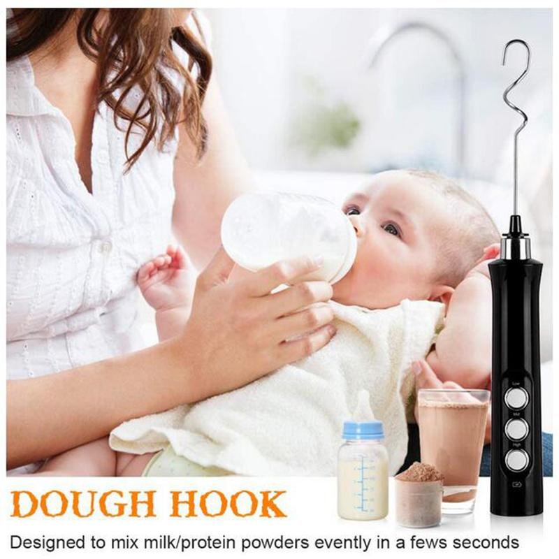 Electric Milk Frother Foam Maker Wireless Handheld Foamer High Speeds Drink Mixer Coffee Frothing Wand