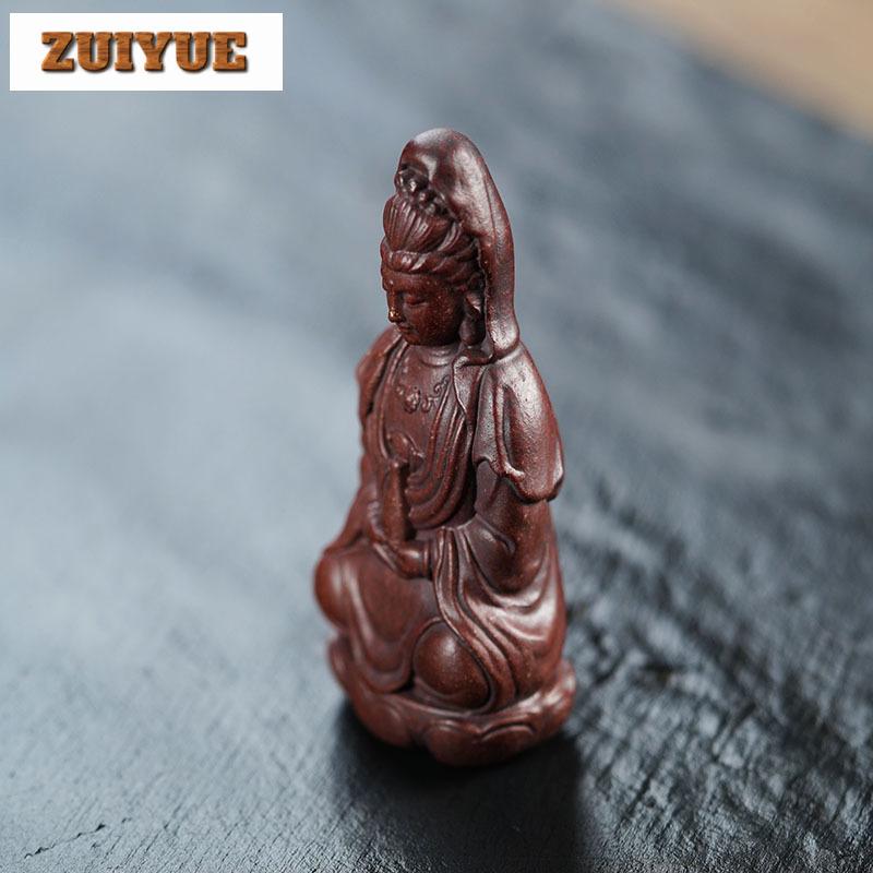 Purple Clay Maitreya Bodhisattva Incense Insertion Tea Pet Antique Tea Games Tea Figurine Play Toys Tea Zisha Statue Ornaments