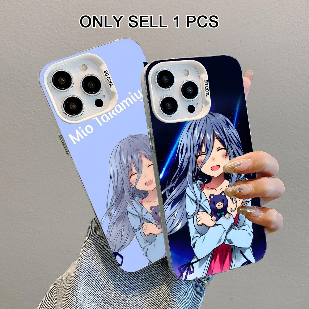 Date a Live Mio Takamiya White Translucent Mobile Phone Case for iPhone 17 16 15 14 13 12 11 X XR XS Air Pro Max Plus Colorful