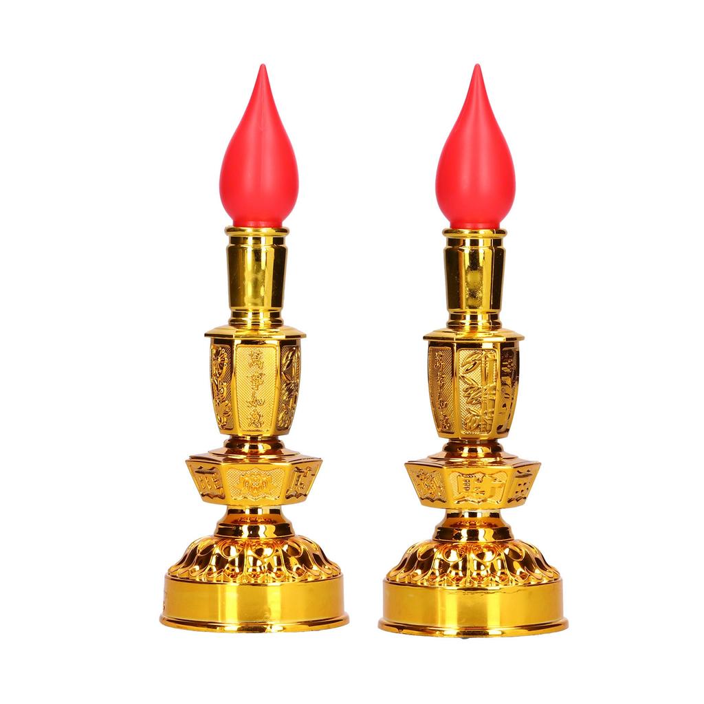 Candle Lamp LED Low Power Consumption Chinese Style Traditional Retro Buddhist Decor LampSingle