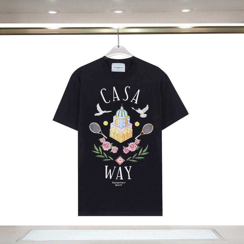 Cross-border Casablanca Summer New Casablanca Tropical Wind Summer Fruit Print Loose Short-sleeved T-shirt